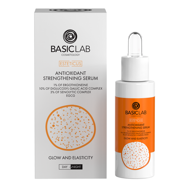 Antioxidativ & Hautstärkendes 1% Ergotionein Serum mit 10% Gallussäure-Diglucosid, 3% senolytischer Komplex & EGCG