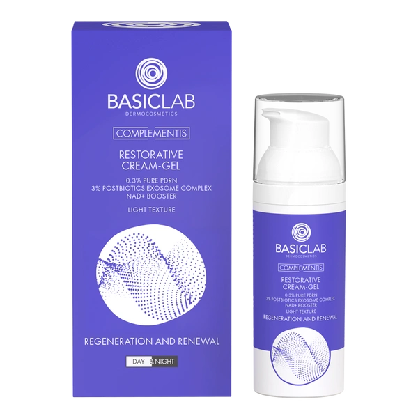 Aufbauendes Creme-Gel mit leichter Textur – 0,3% reines PDRN, 3% postbiotischer Exosomen-Komplex, NAD+Booster
