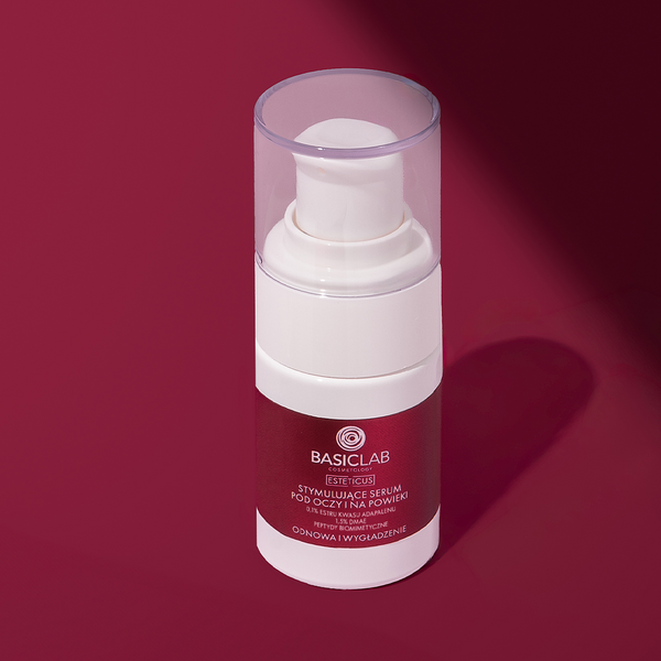 Stimulierendes Serum für die Augenpartie und Augenlider mit 0,1% Adapalensäureester und biomimetischen Peptiden